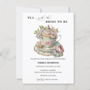 Invitation Tea Party   Fête des mariées de thé