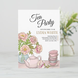 Invitation Tea Party Fête des mariées Thé nuptiale douche
