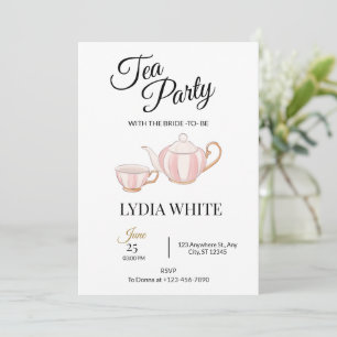Invitation Tea Party Fête des mariées Thé nuptiale douche
