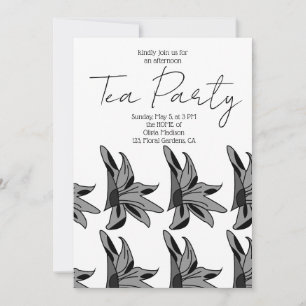 Invitation Tea Party fleur sauvage
