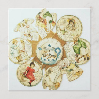 Invitation Tea Party pour enfants Vintage