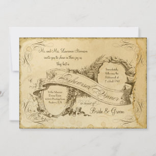 Invitation Tea Sort Vintage Mariage 1 - Dîner De Répétition