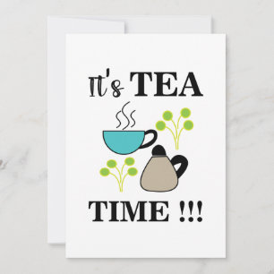 Invitation Tea Time For Tea Retro Tea Party