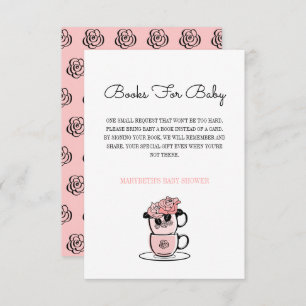 Invitation Teacup & Flowers Baby shower Apporter Une Demande 