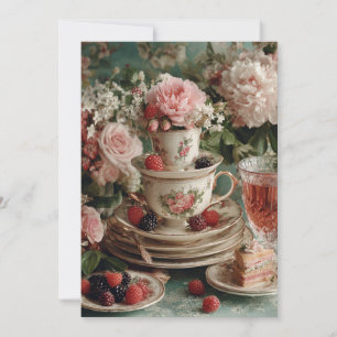 Invitation Teacup Whimsy Tea Party Fun