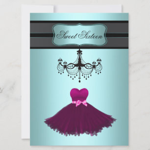 Invitation Teal Blue Chandelier