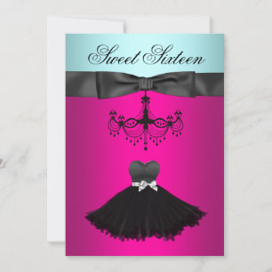 Invitation Teal Blue Chandelier