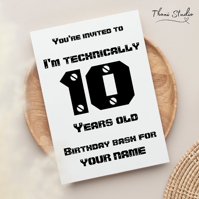 Invitation Techniquement, j'ai... des années, Anniversaire de (Créateur téléchargé)