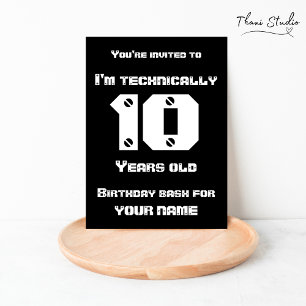 Invitation Techniquement, j'ai... des années Bleu Year Birthd