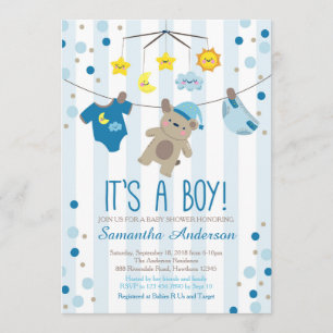 Invitation Teddy Bear Baby shower Invitation, baby shower gar