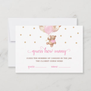 Invitation Teddy Bear Devine Combien De Candies Jeu Baby show