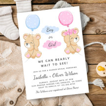 Teddy Bear Girl or Boy Thème Genre Reveal Party