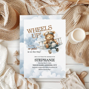 Invitation Teddy Bear Pilote sur son chemin Baby Boy