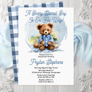 Invitation Teddy Bear Pique-nique Beary Baby shower spécial g