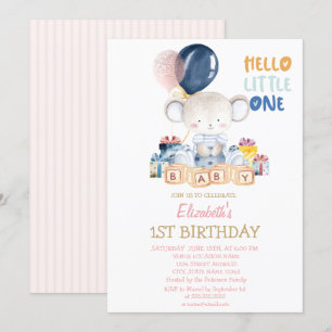 Invitation Teddy Bear, Présents Bonjour Petit Un Anniversaire