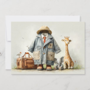 Invitation Teddy Safari Explorer - 1er anniversaire