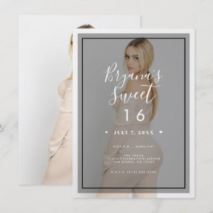 Invitation Teinte de superposition de photo sombre 3 Moderne 