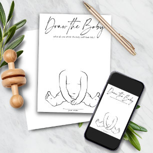 Invitation TÉLÉCHARGEABLE Dessinez le jeu de Baby shower pour