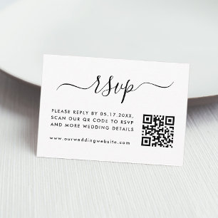 Invitation Téléchargeable Mariage RSVP avec code QR