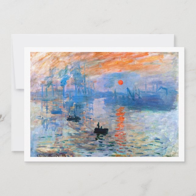 Invitation Téléchargeable Monet's Impression, Sunrise (1872) (Devant)