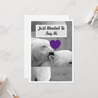 Invitation Téléchargeable Un Ours polaire mâle embrassant l'o