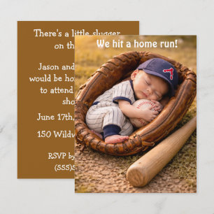 Invitation Téléchargement numérique Baby Shower de baseball 