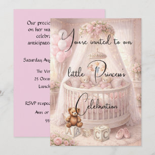 Invitation Téléchargement numérique de lit de petite princess