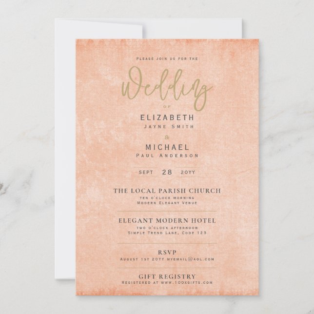 Invitation Téléchargement numérique instantané du Mariage Cor (Devant)