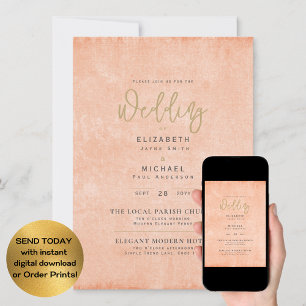 Invitation Téléchargement numérique instantané du Mariage Cor