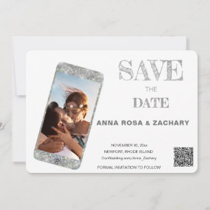 Invitation *~* Téléphone portable QR AR6 MARIAGE photo ENREGI