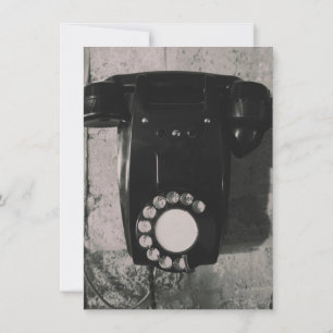 Invitation Téléphone rotatif vintage impression photographiqu
