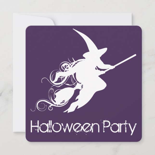 Invitation Témoin volant Silhouette Halloween Party Invitatio (Devant)