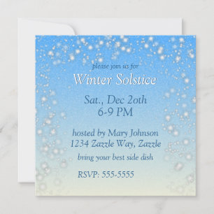Invitation Tempête de neige Solstice hiver
