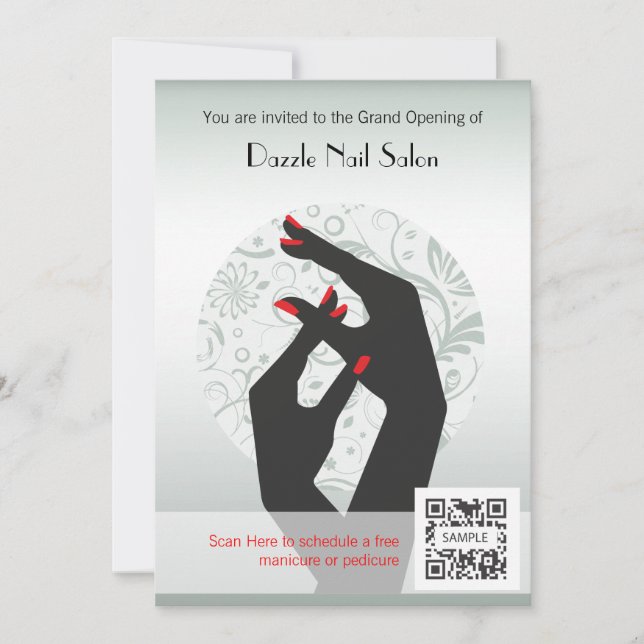 Invitation Template Nail Salon (Front)