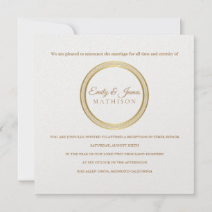 Invitation Temple Mariage Réception Invitation-Cercle Éternel