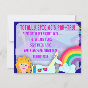 Invitation Temps de fête épique des années 80
