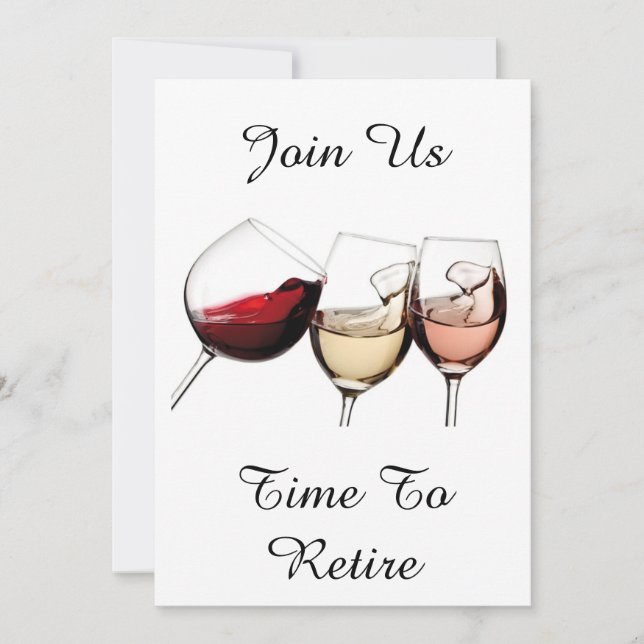 INVITATION "TEMPS DE RETRAITER" FÊTE DU PARTI DE RETRAITE (Devant)