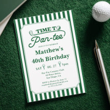 Temps moderne pour l'anniversaire de golf Par-Tee
