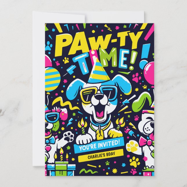 Invitation Temps Paw-Ty (Devant)