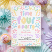 Temps pour une fête ballon en confettis 4ème anniv