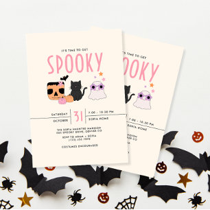 Invitation Temps rétro pour obtenir Éffrayante fête d'Hallowe