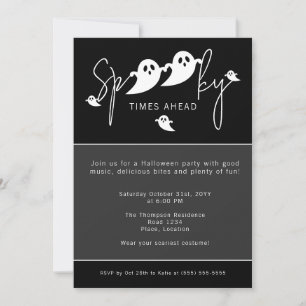 Invitation Temps Sombres à Venir Soirée Fantômes Halloween