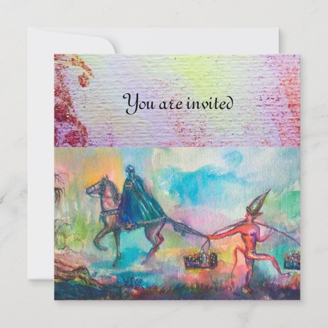 Invitation TEMPTATION Chevalier foncé et le trésor du diable, (Devant)