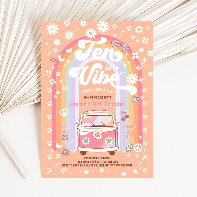 Invitation Ten est un Vibe Daisy Van Super 10e anniversaire (Créateur téléchargé)