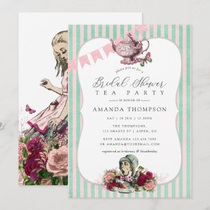 Invitation Tendance Alice Dans Wonderland Tea Party Fête des