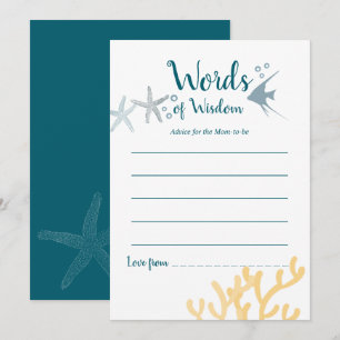 Invitation Tendance de couleur Fête prénatale Sous les Mers C
