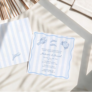 Invitation tendance dessinée à la main pour une fê