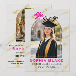 Invitation Tendances de photo de remise de diplôme 2026 