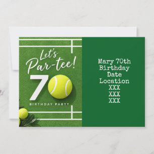 Invitation Tennis 70e Anniversaire