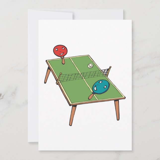 Invitation Tennis de table (Devant)